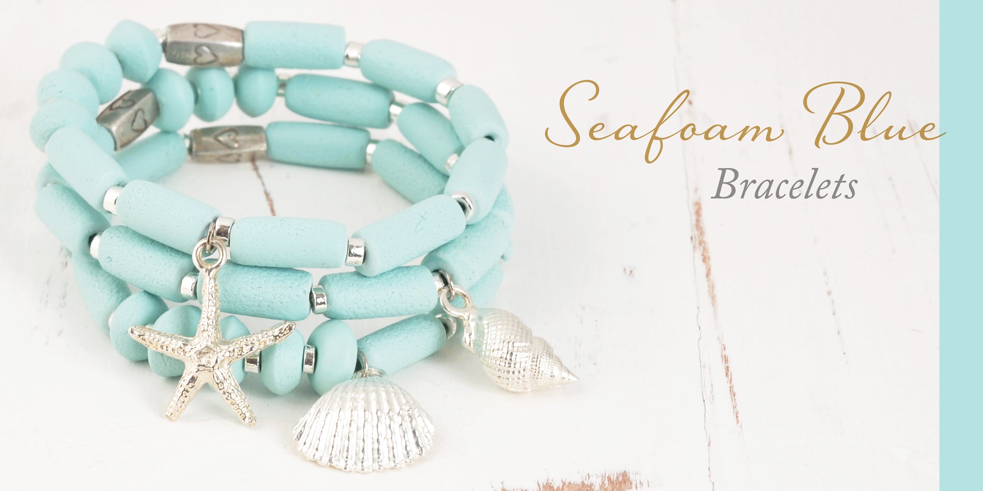 Seafoam Blue Bracelet Bead Kits batmanvstheuniverse